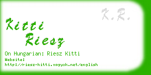 kitti riesz business card